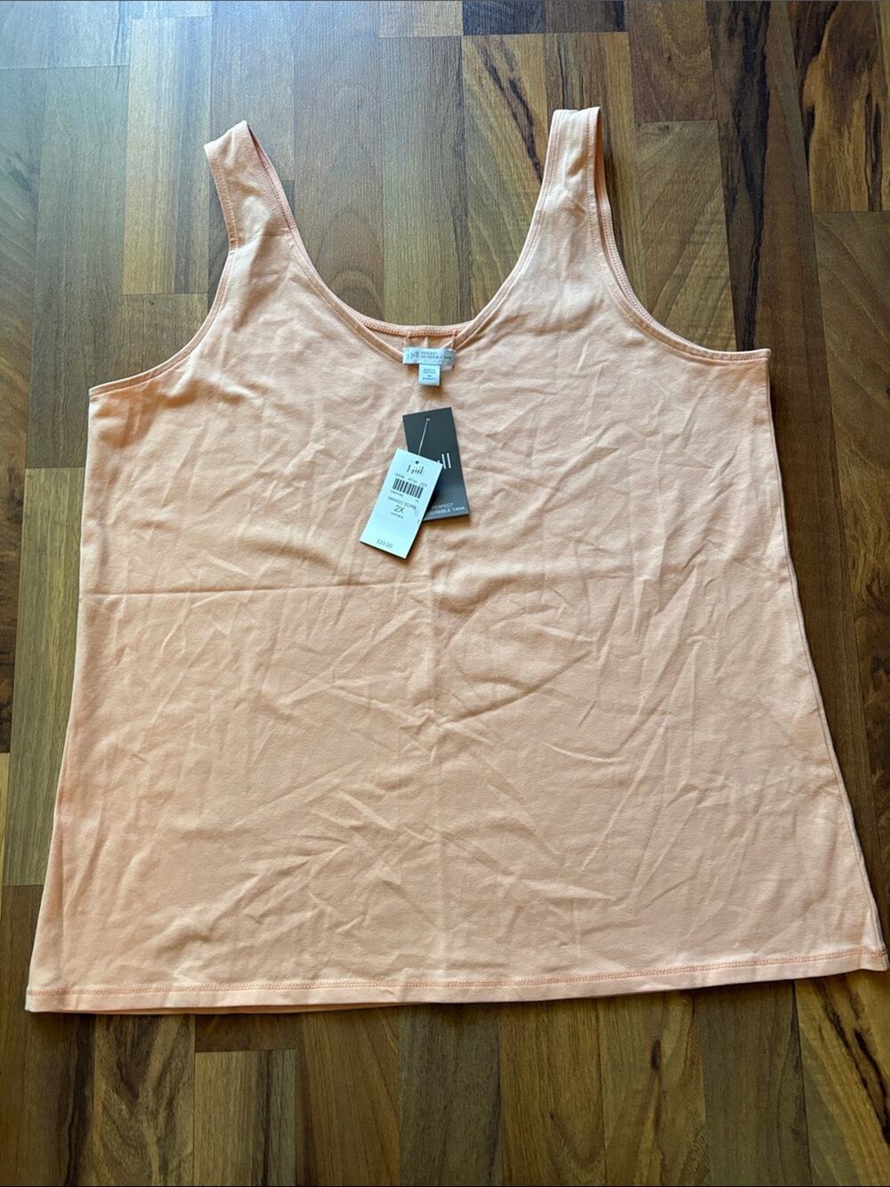 J. Jill Woman’s Peach Scoop Neck Tank Top Size 2X NWT